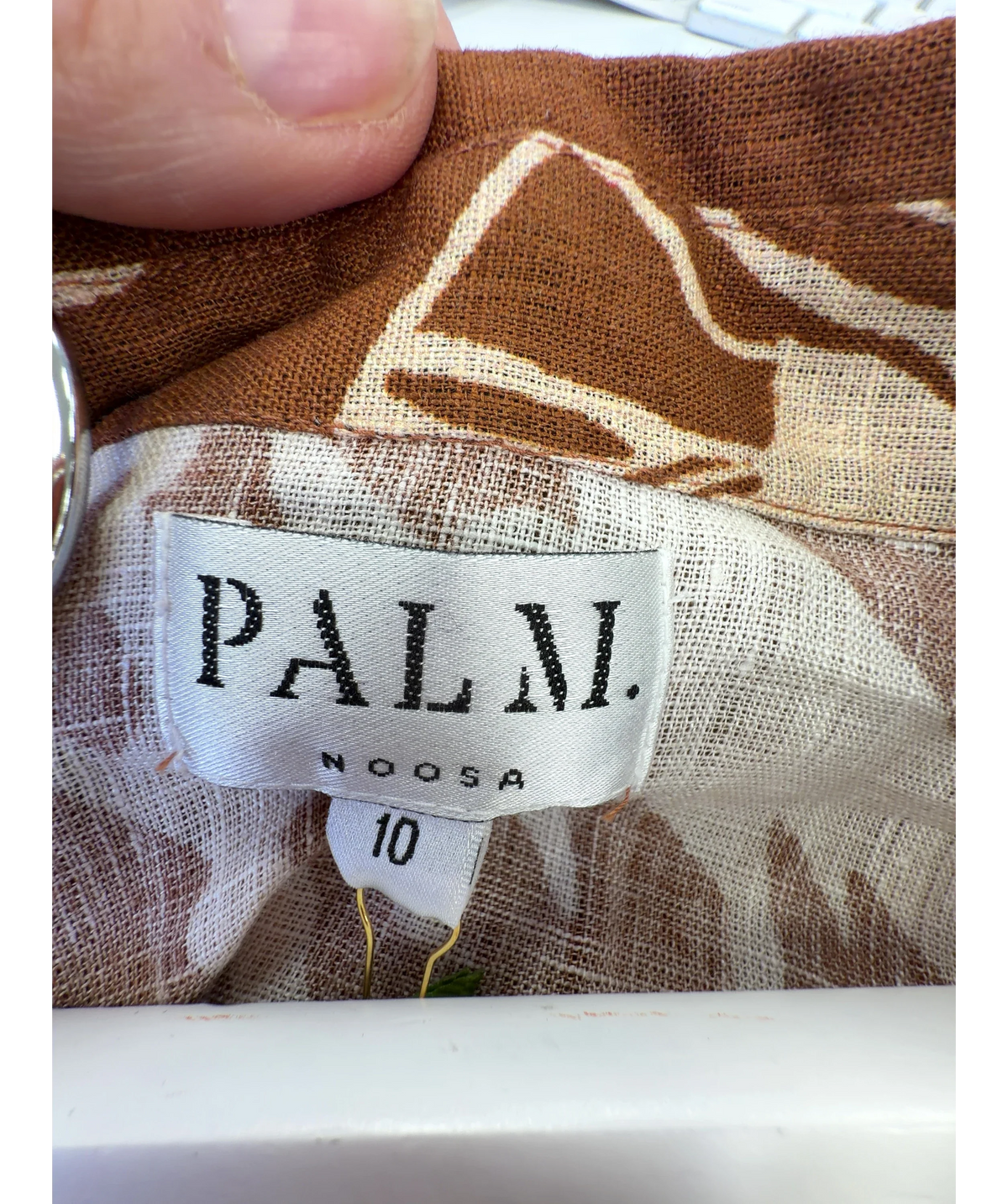 Palm Noosa Brown Colour, size UK 10 — care label