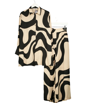 NA-KD Beige And Black Co-ord Set UK 6