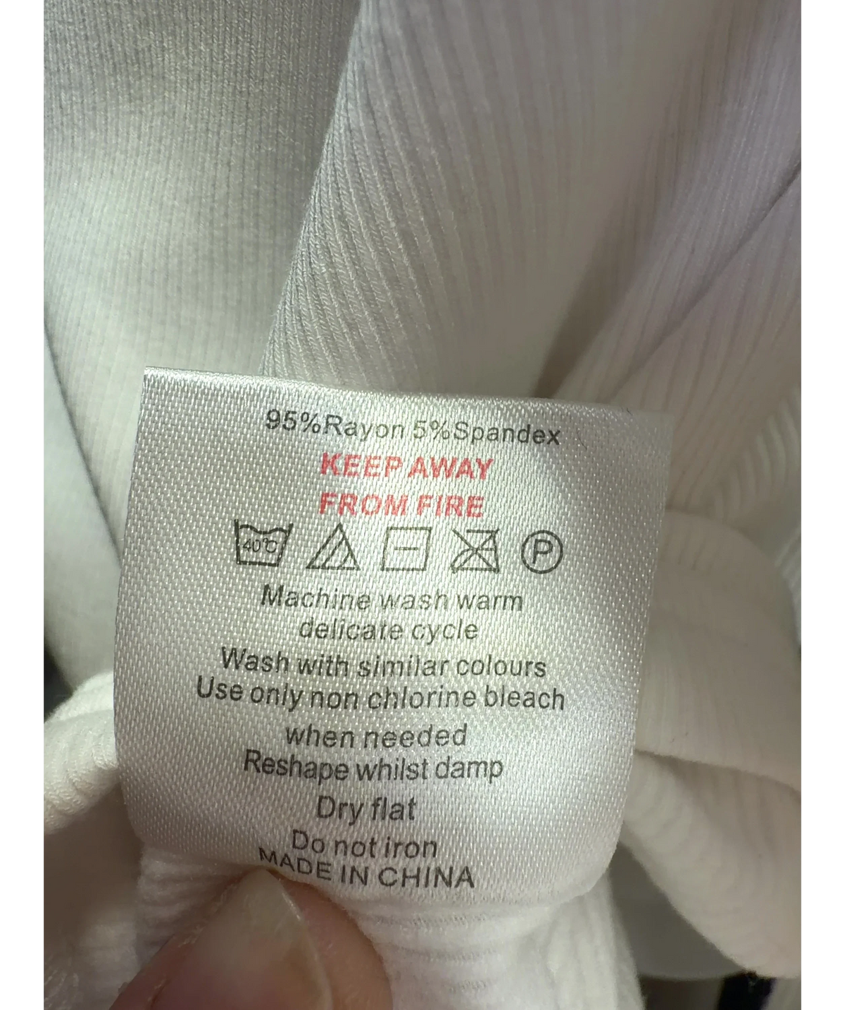 The NAP Co. White Colour, size UK M — label