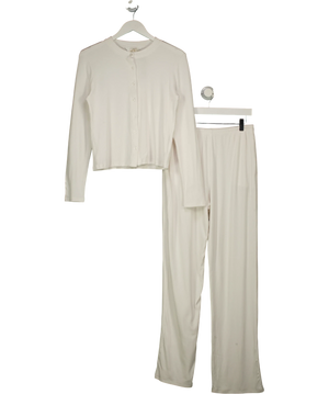 The NAP Co. White Cardigan and Trousers Set UK M