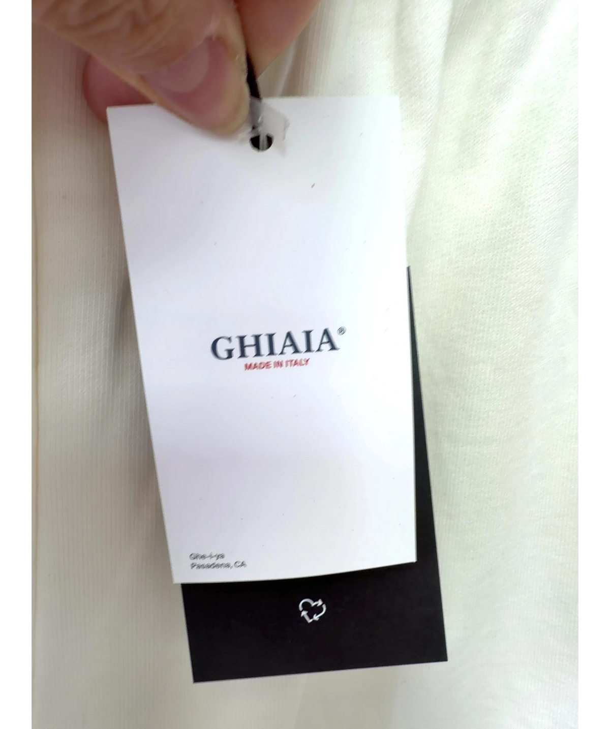 GHIAIA Cream Vela Jogger, size UK M — detail