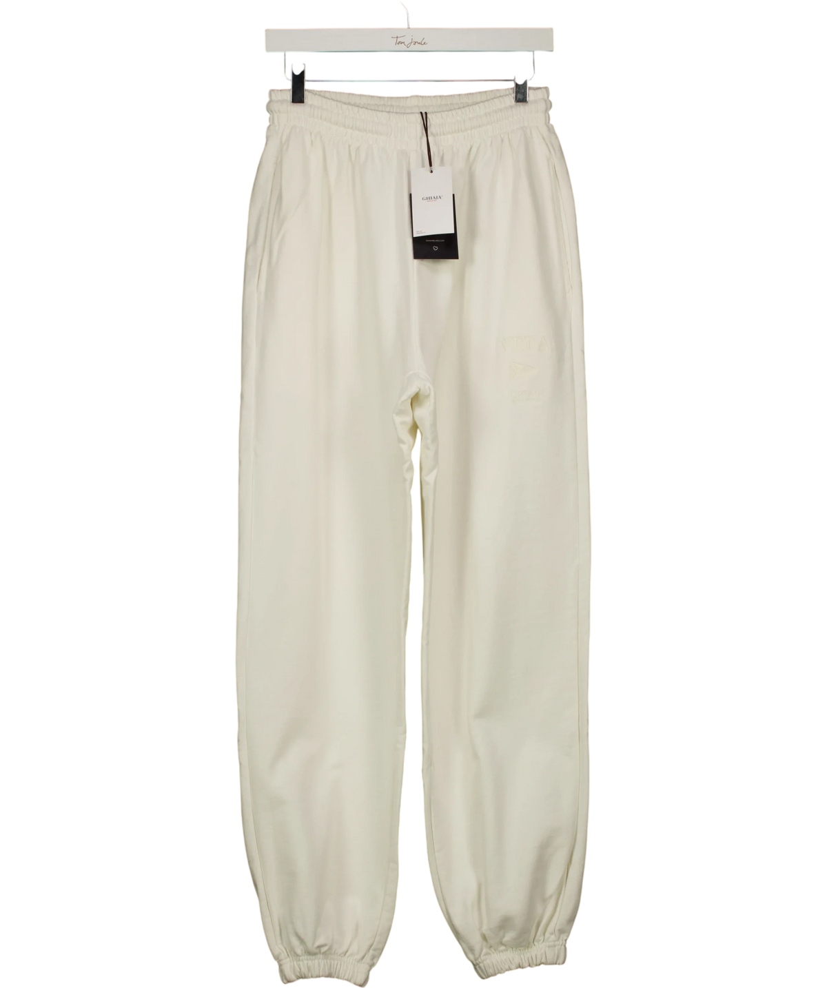 GHIAIA Cream Vela Jogger, size UK M — front