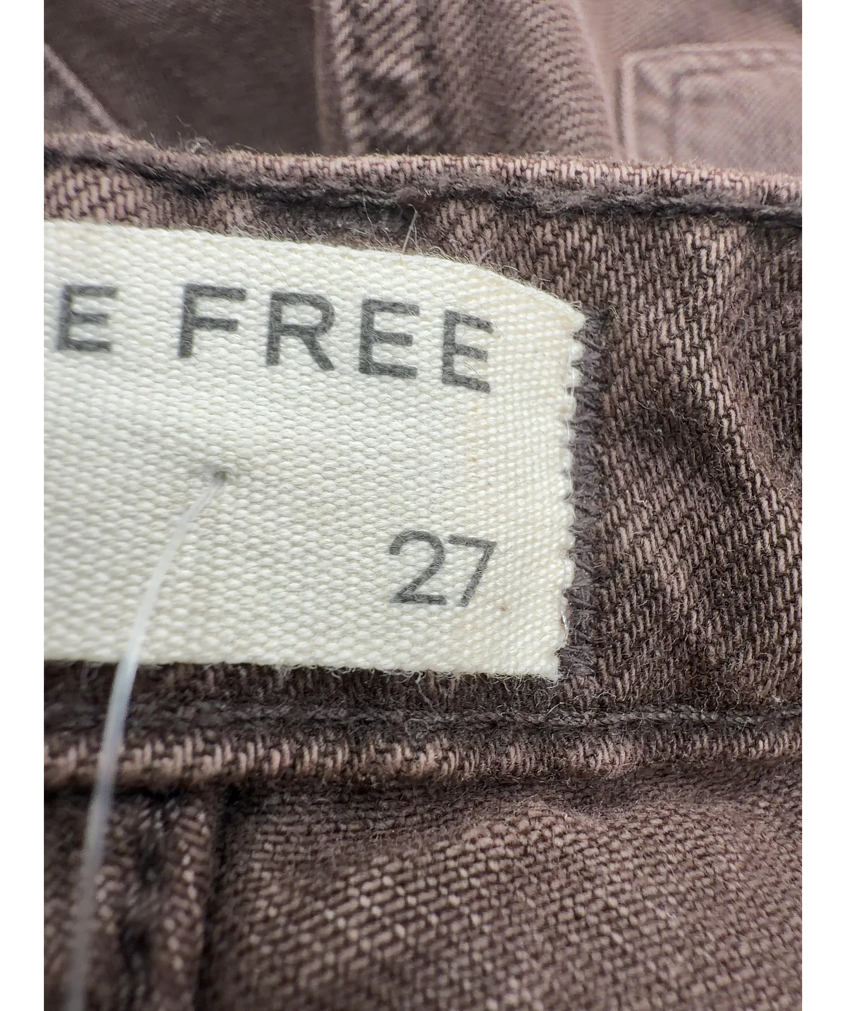 Free People Brown Colour, size W27 — care label