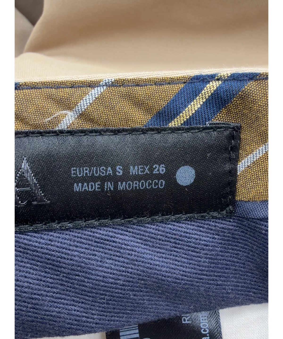 ZARA Beige ZW Collection Belted Darted Trousers, size UK S — care label
