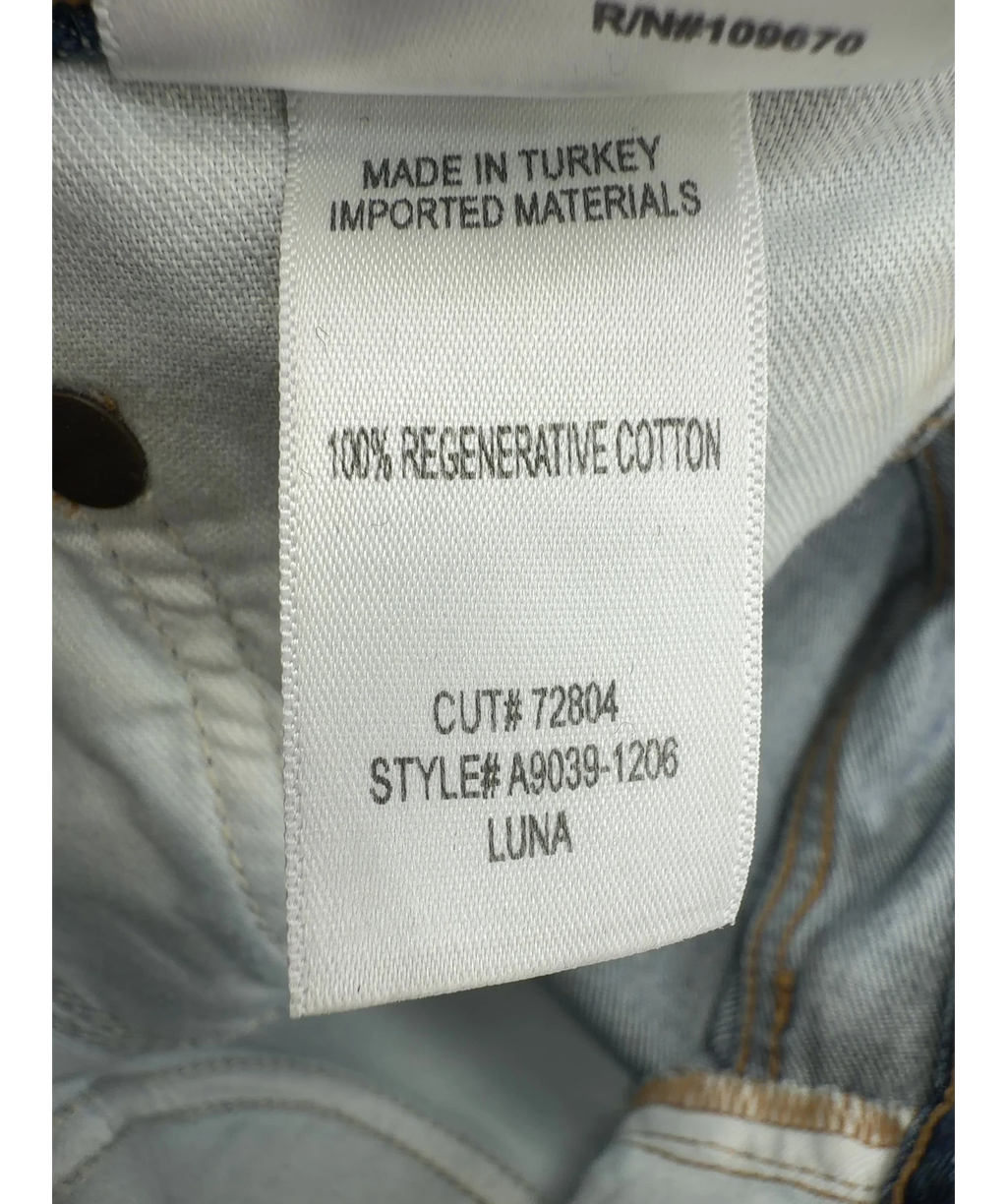 AGOLDE Blue Luna, size W27 — label
