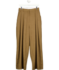 ATELIER NINETY FIVE Brown pleated trousers, size UK S — front