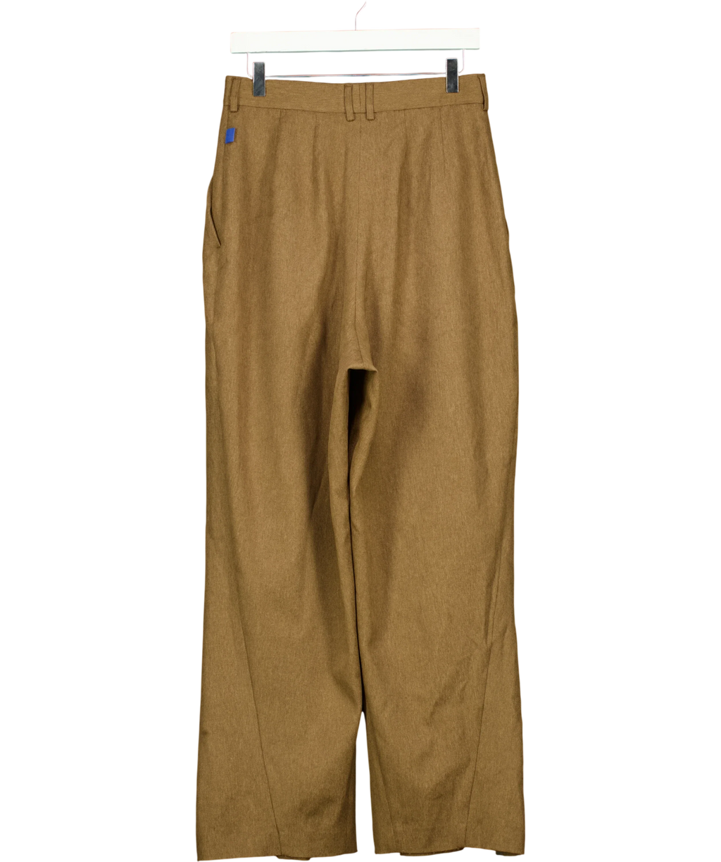ATELIER NINETY FIVE Brown pleated trousers, size UK S — back