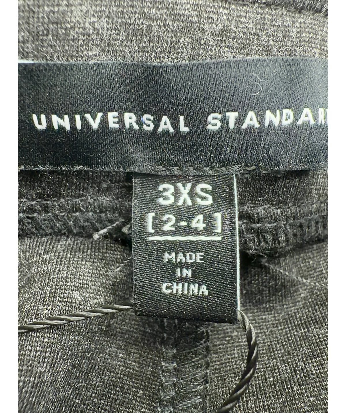 Universal Standard Grey Colour, size UK XXXS — care label