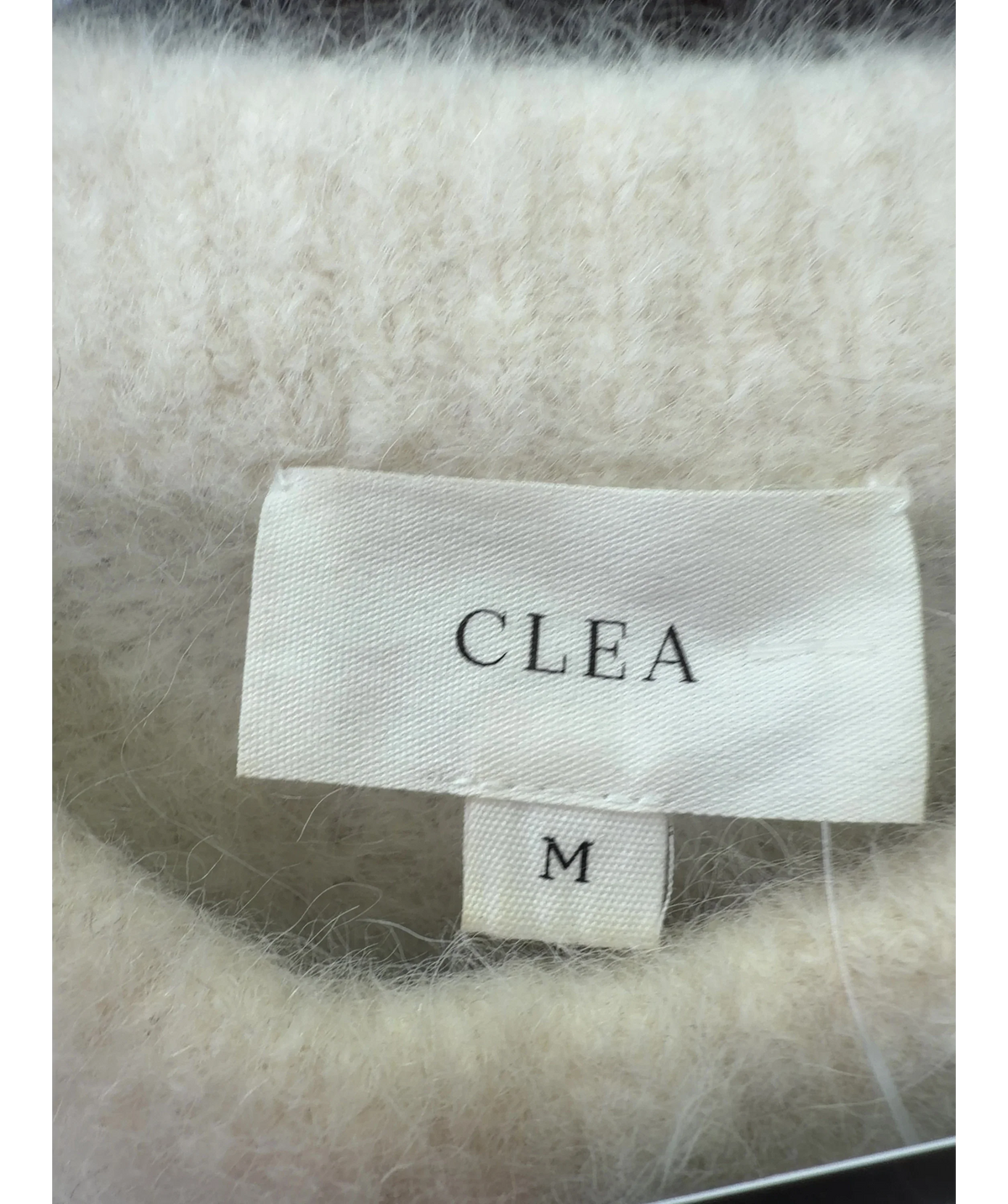 CLEA Cream Cosima Knit, size UK M — care label