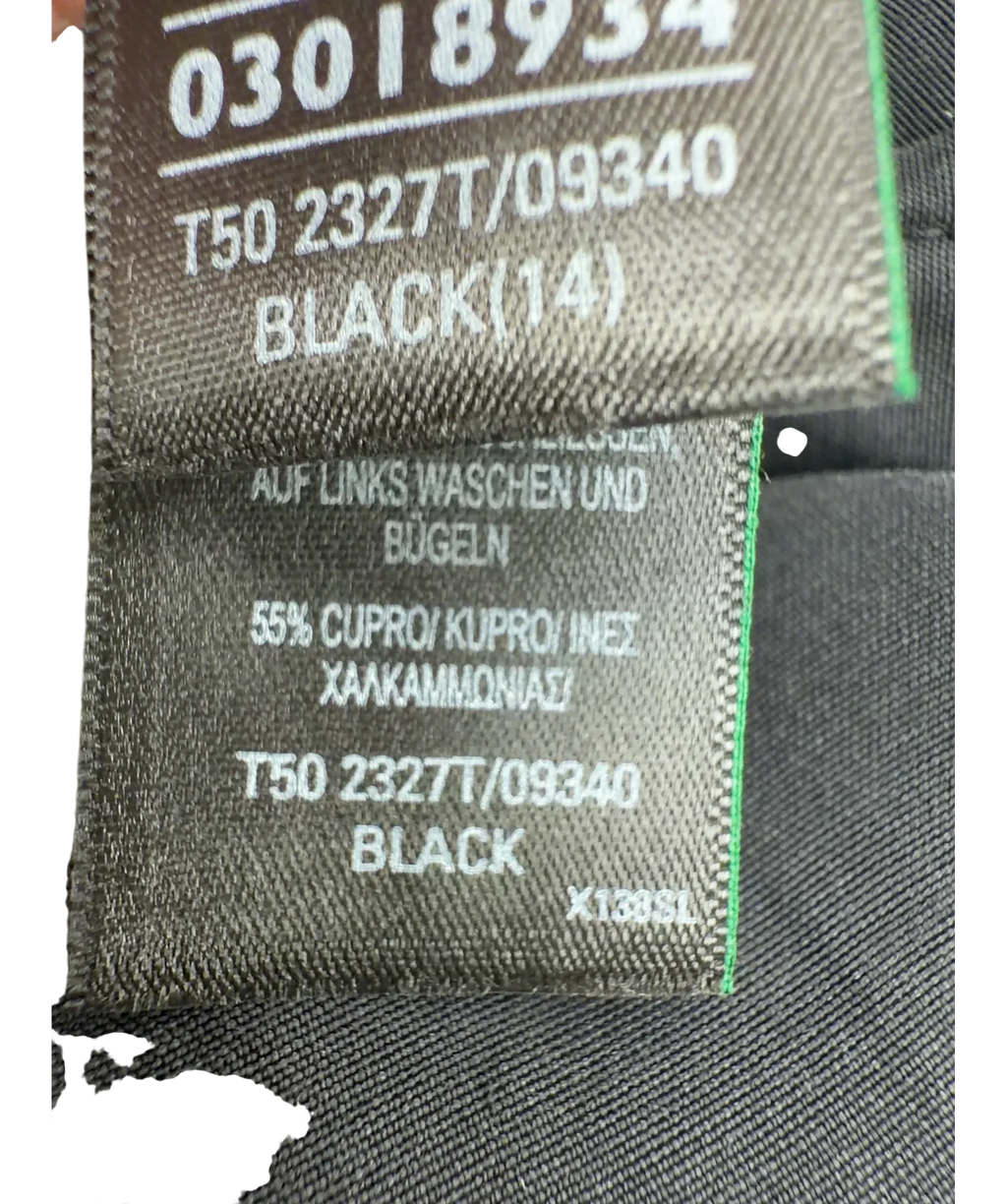 Autograph Black Black Cupro-Blend Blouse / Shirt, size UK 14 — fabric detail