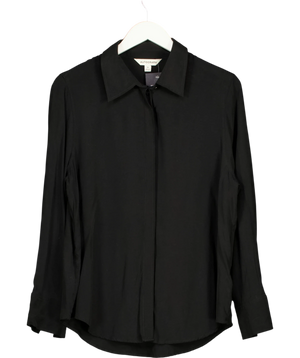 M&S Autograph Black Cupro-Blend Blouse UK 14