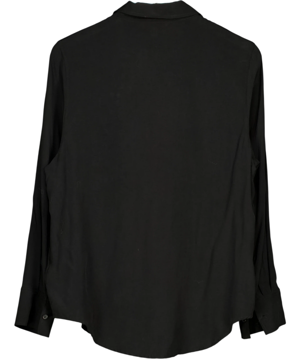 Autograph Black Black Cupro-Blend Blouse / Shirt, size UK 14 — back