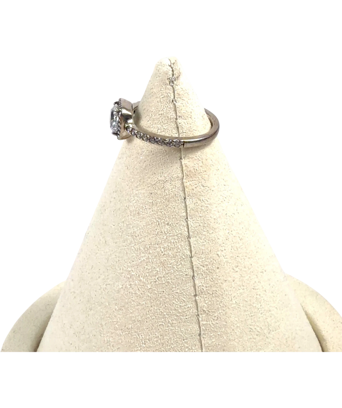 Pandora silver Square Sparkle Halo Ring — back