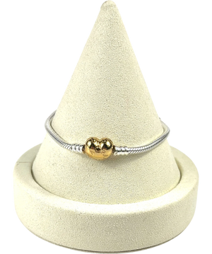 Pandora Moments Silver Bracelet with a 14k Gold plated Heart Clasp