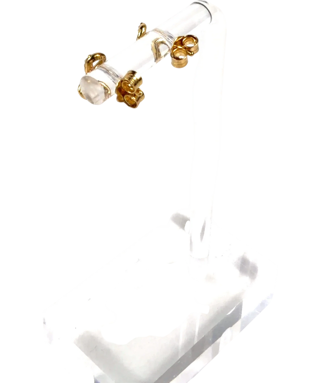 Pandora gold Sparkling Infinity Stud Earrings — back