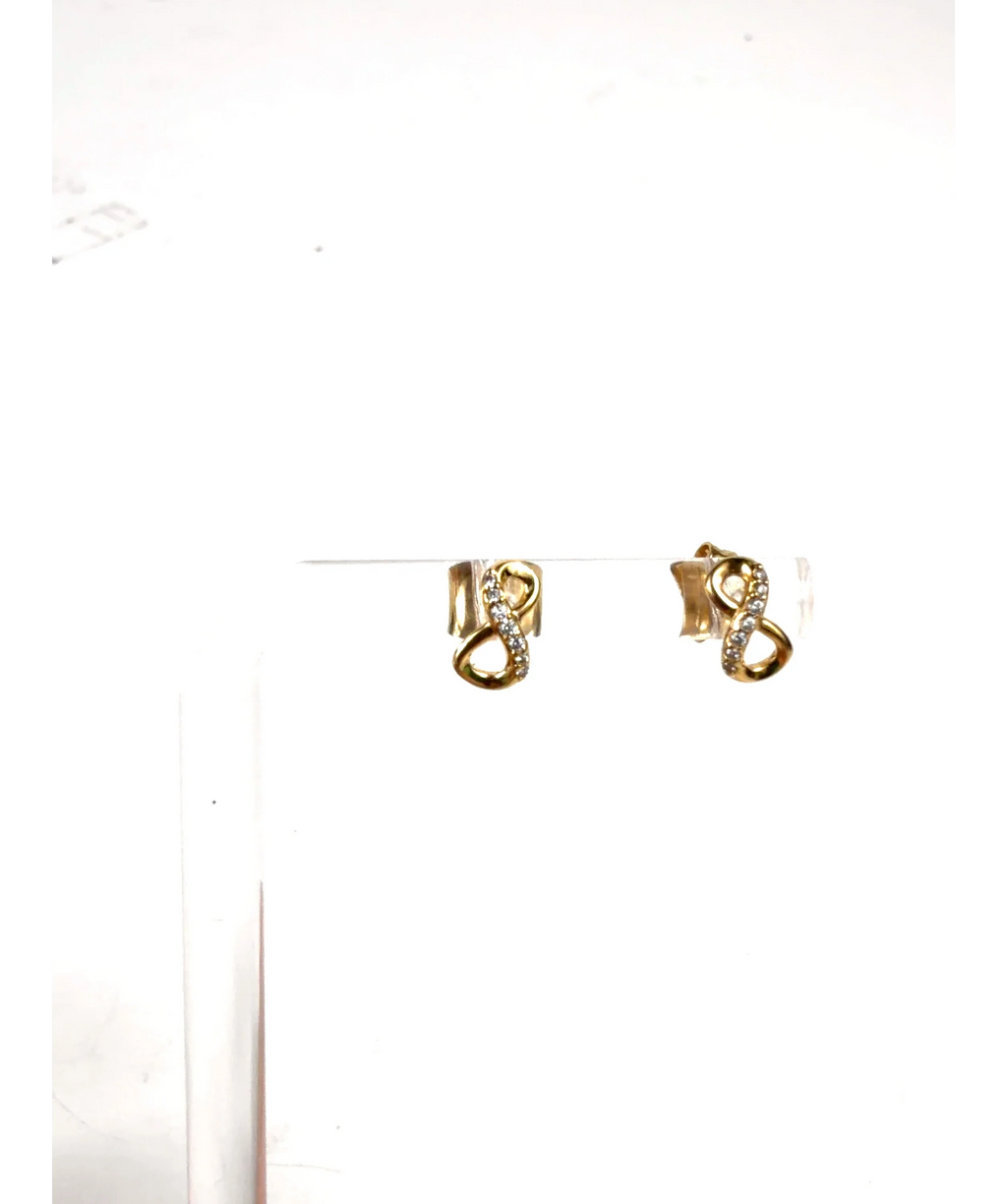 Pandora gold Sparkling Infinity Stud Earrings — care label