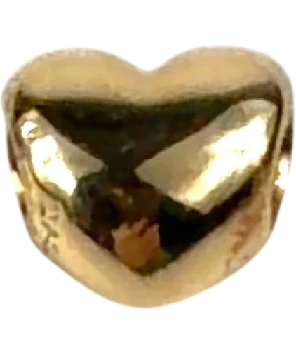 Pandora gold Be Love Engravable Heart Charm — front