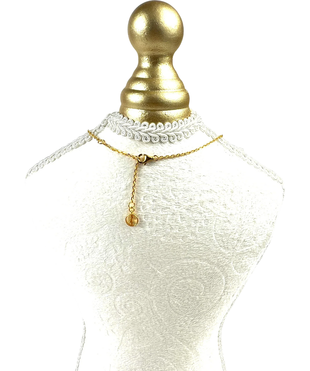 Anissa Kermiche gold Rubies Boobies Necklace — back
