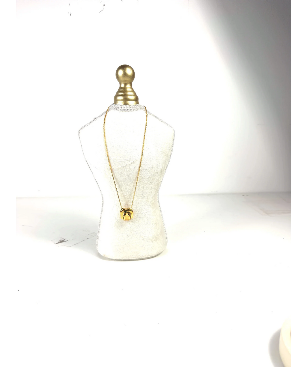 Anissa Kermiche gold Rubies Boobies Necklace — label
