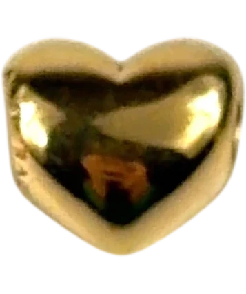 Pandora gold Be Love Engravable Heart Charm — front