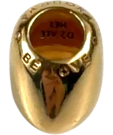Pandora gold Be Love Engravable Heart Charm — fabric detail