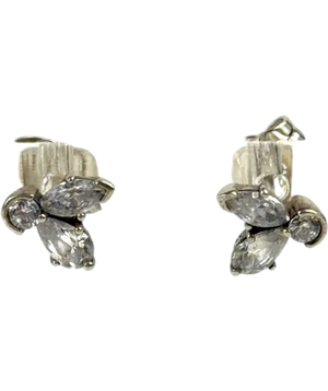 Pandora 925 Sterling Silver Sparkling Herbarium Cluster Stud Earrings
