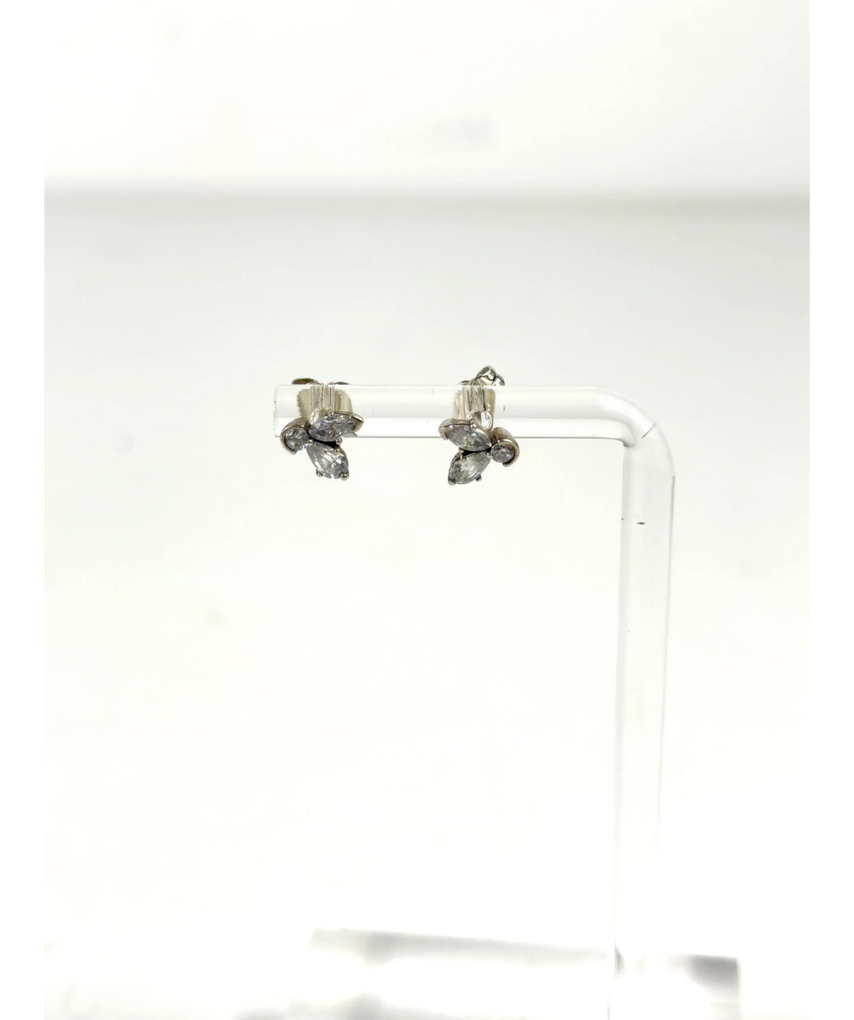 Pandora silver multi-shape cluster earrings — detail