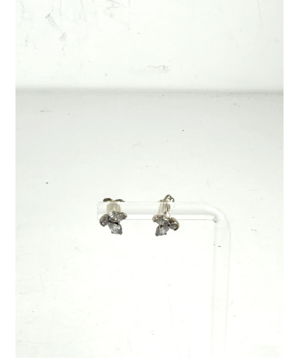 Pandora silver multi-shape cluster earrings — care label