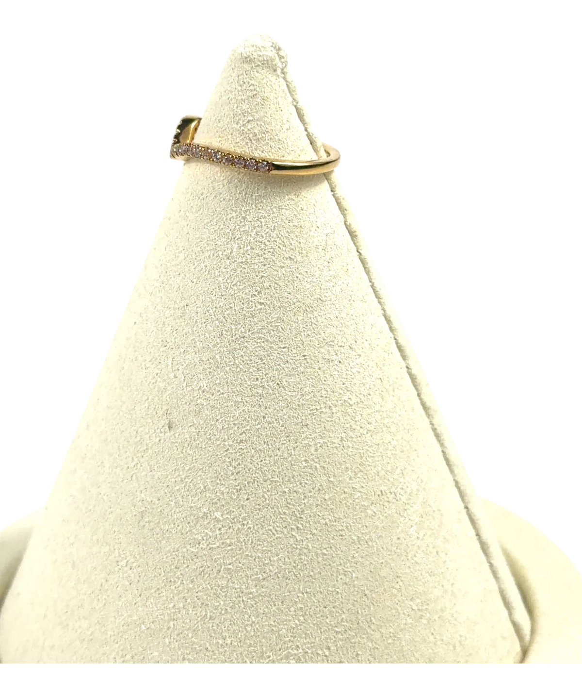 Pandora gold V-shaped/chevron pavé band ring — back