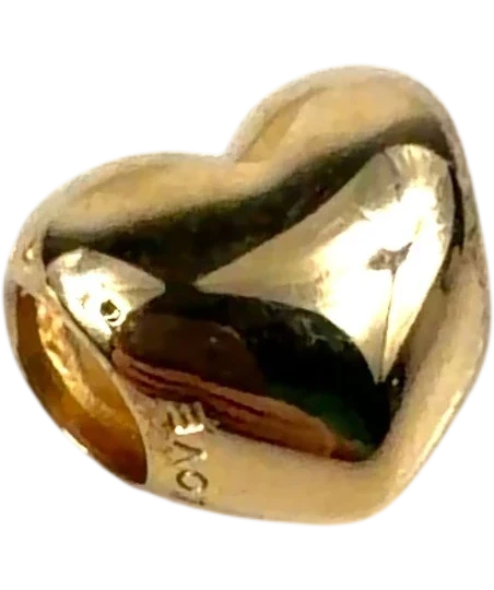 Pandora gold Be Love Engravable Heart Charm — back
