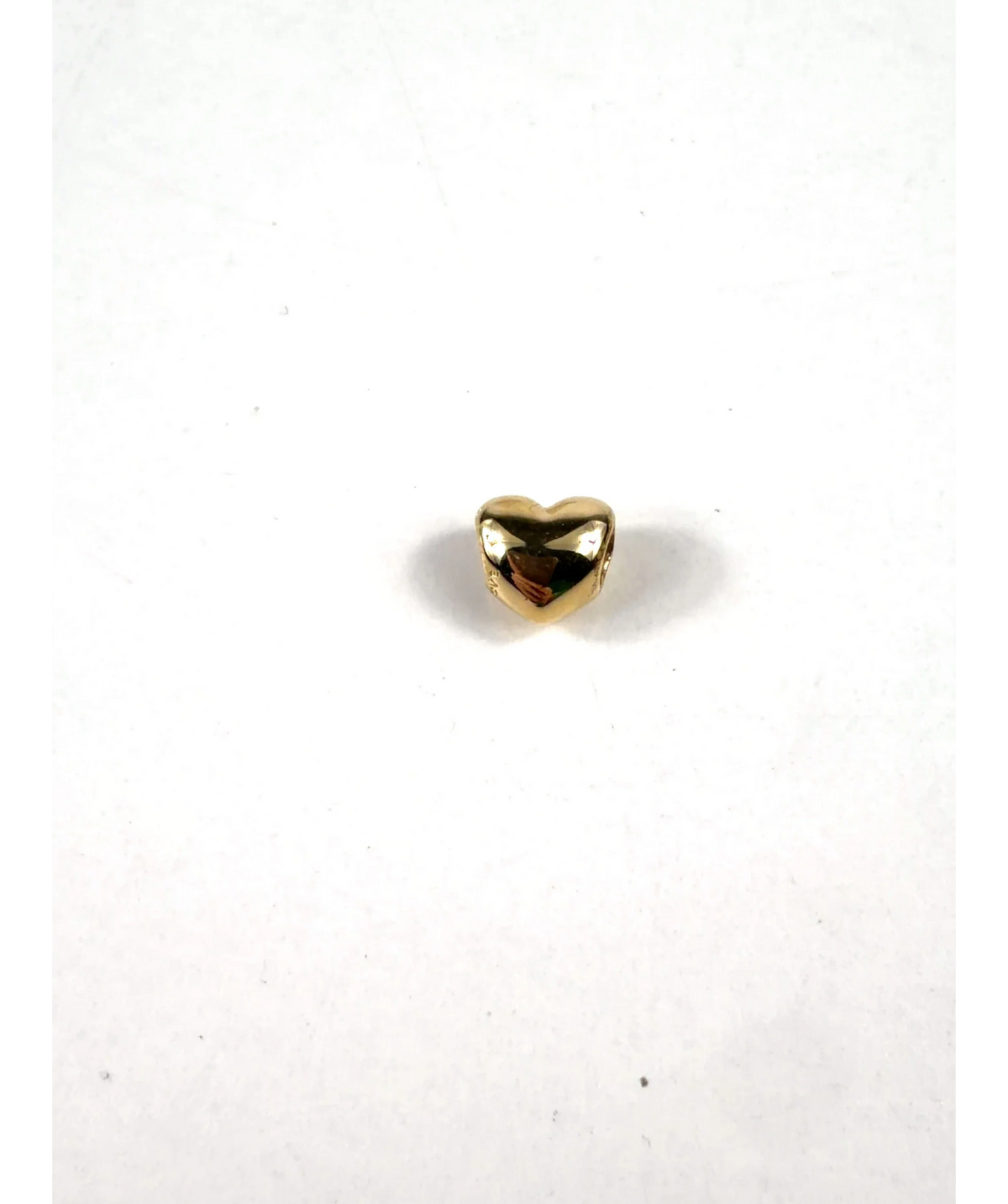 Pandora gold Be Love Engravable Heart Charm — care label