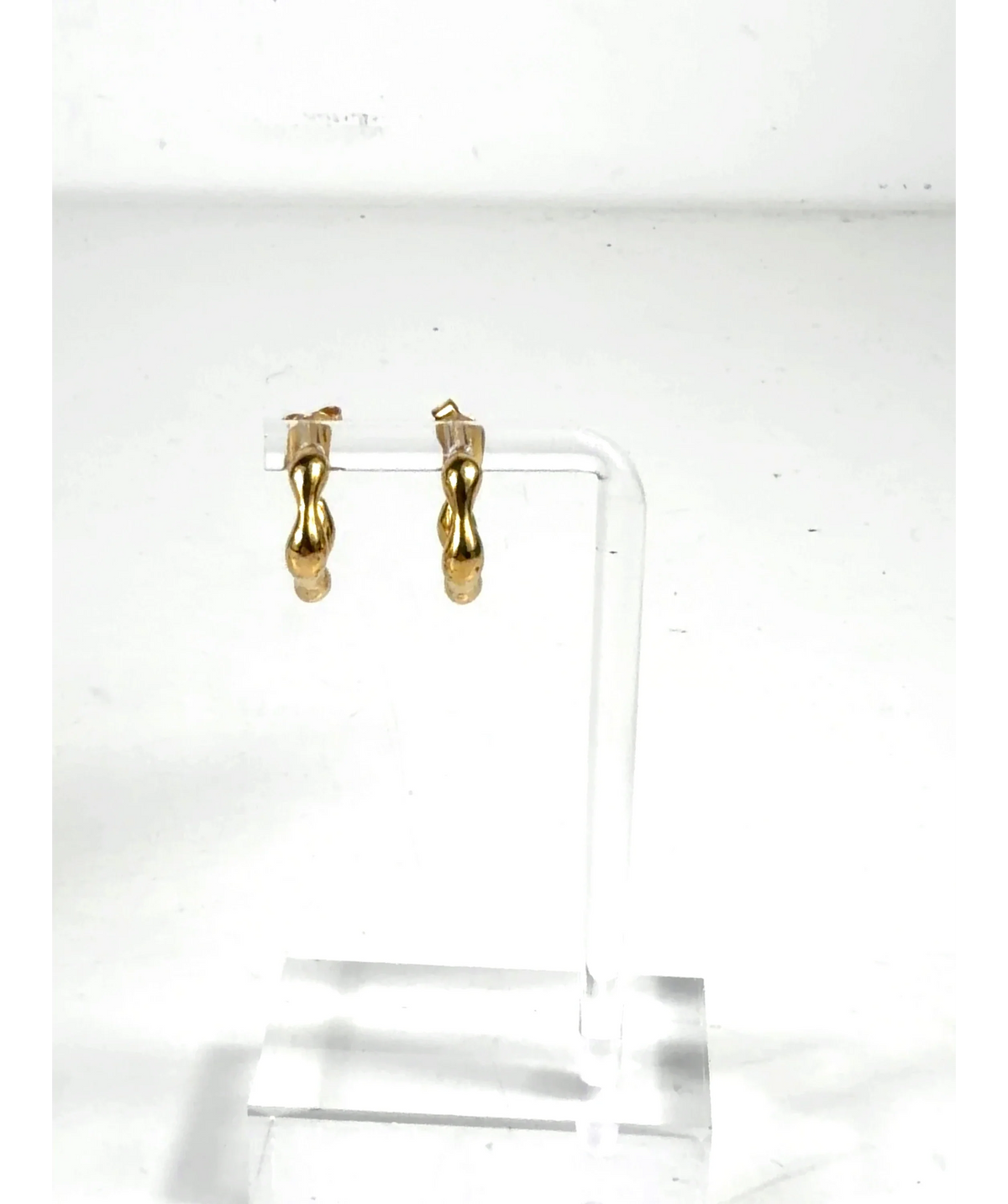Pandora gold Rippled Hoop Earrings — care label