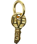Pandora gold Engravable Heart Key Pendant — front
