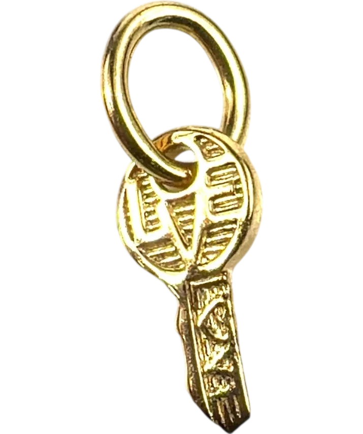 Pandora gold Engravable Heart Key Pendant — back