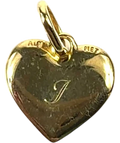 ALE MET (Pandora) Metallic heart-shaped initial pendant — front