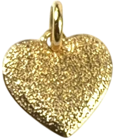 ALE MET (Pandora) Metallic heart-shaped initial pendant — back