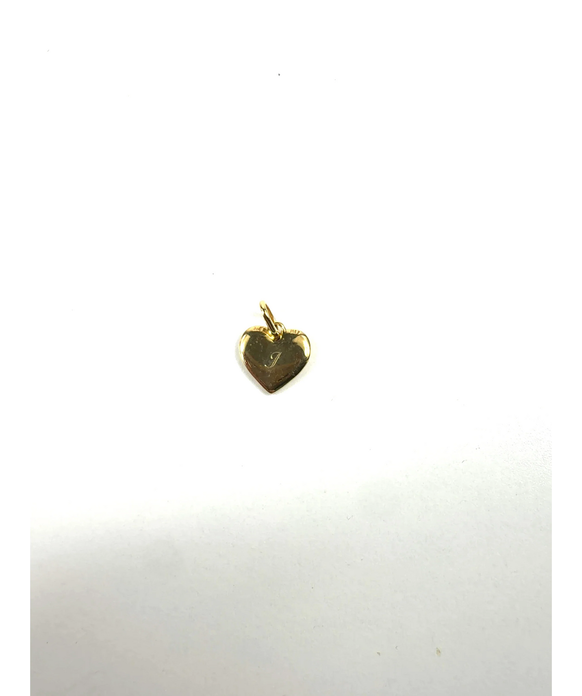 ALE MET (Pandora) Metallic heart-shaped initial pendant — label