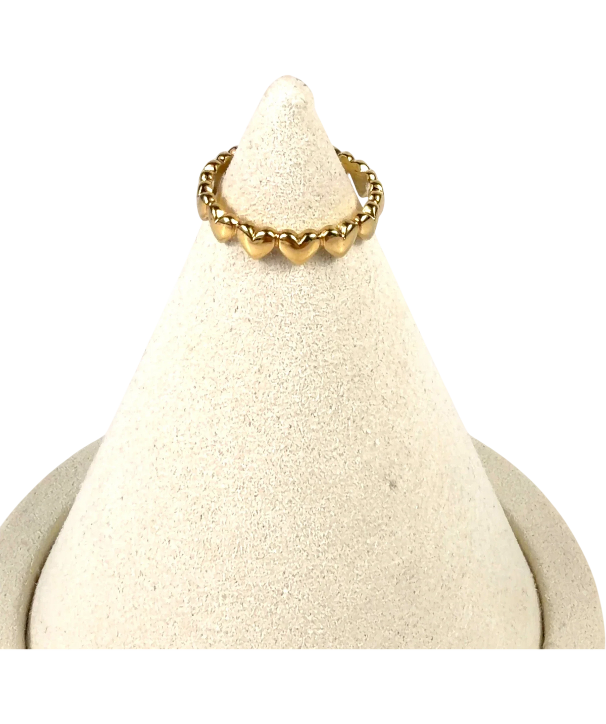 Pandora gold connected-heart ring — back