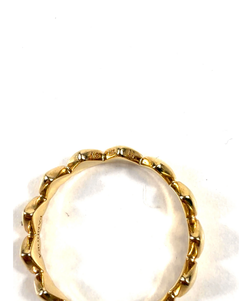 Pandora gold connected-heart ring — label