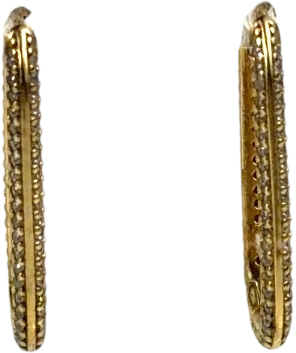 Pandora gold ME Pavé Link Earring — front