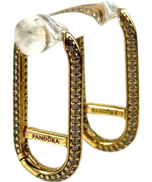 Pandora ME Extended Pavé Link Single Earrings
