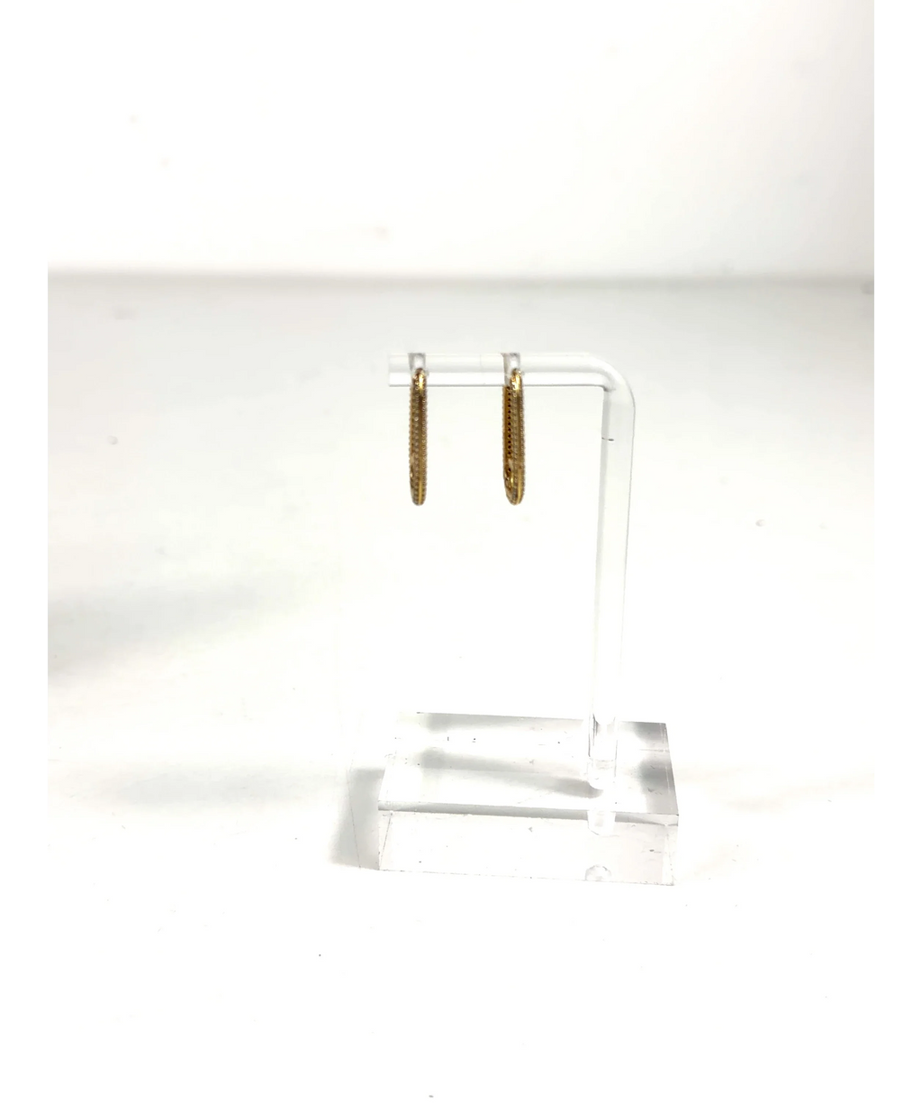 Pandora gold ME Pavé Link Earring — care label