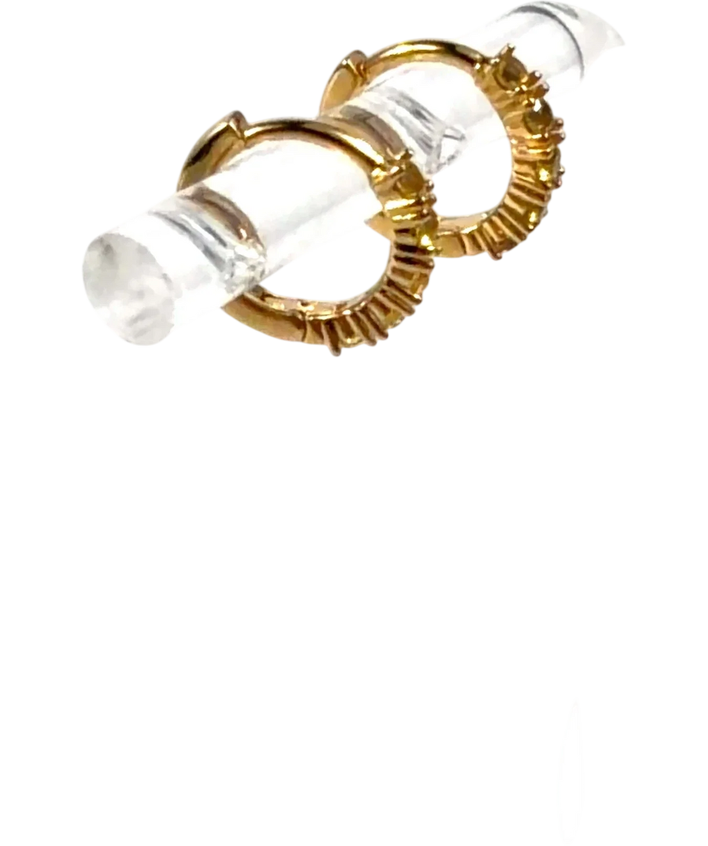 Pandora Yellow Yellow Hoop Earrings — back