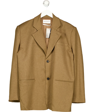 ATELIER NINETY FIVE Oversized Camel Boxy Woven Blazer UK XS/S