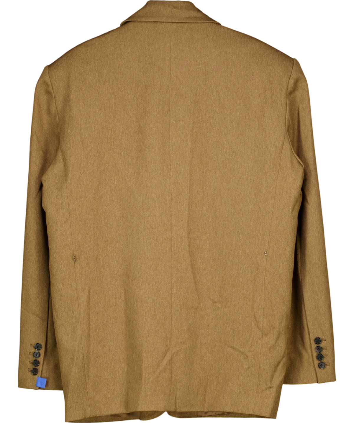 ATELIER NINETY FIVE camel Oversized Boxy Woven Blazer, size UK XS/S — back