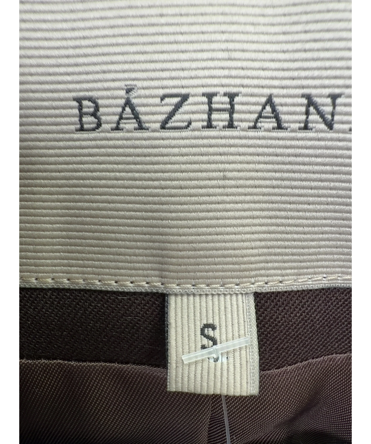 BAZHANE Brown Colour, size UK S — care label