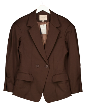 BAZHANE Brown Virgin Wool Blazer UK S