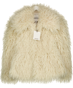 Arrange Cream Shaggy Coat Uk 8