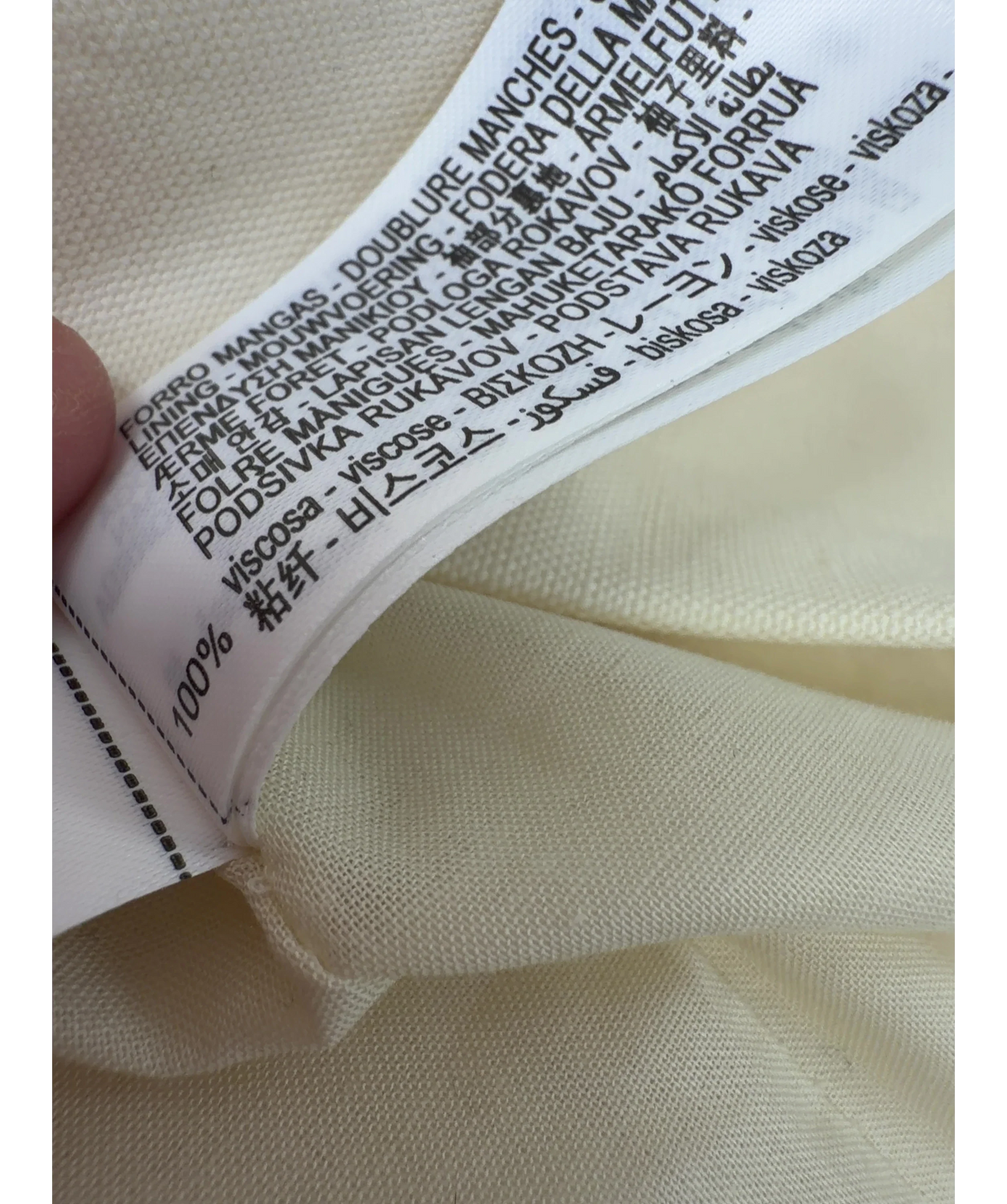 ZARA Cream Colour, size UK M — label
