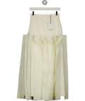 ARRANGE Cream structured midi skirt with ruffle detail, size UK 8 — front
